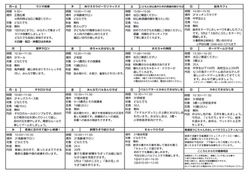 2025年3月カレンダー裏