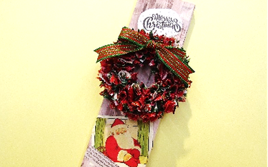 手芸ひろば「ハギレでつくるクリスマスリース」