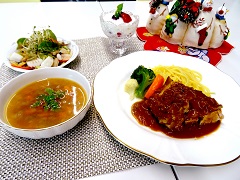 地元のプロが教える第2弾 「クリスマスに! おうちでできる小さなコース料理」