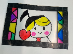 ステンドグラス風アート